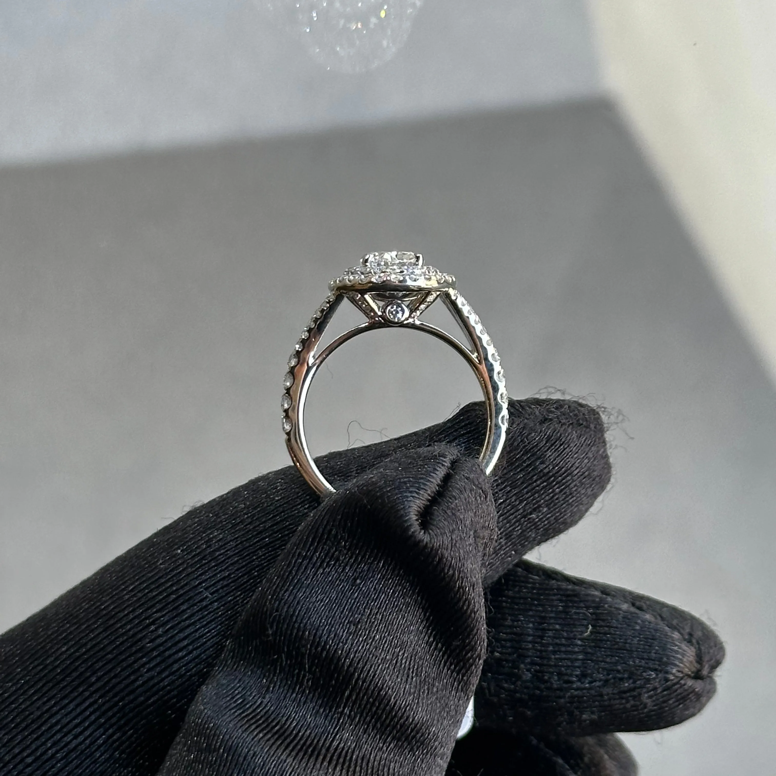 1.14ct Center Oval Double Halo Engagement Ring