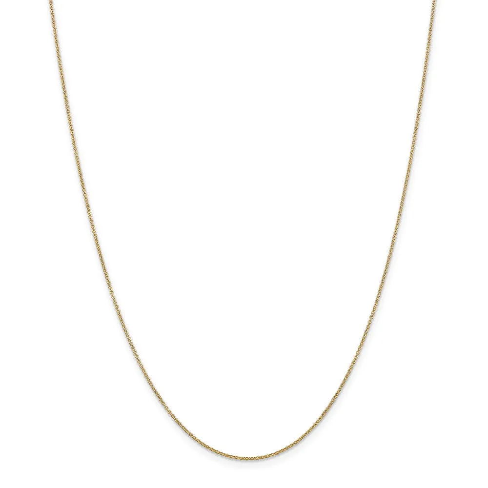 Yellow Gold Flat Ice Skate Necklace