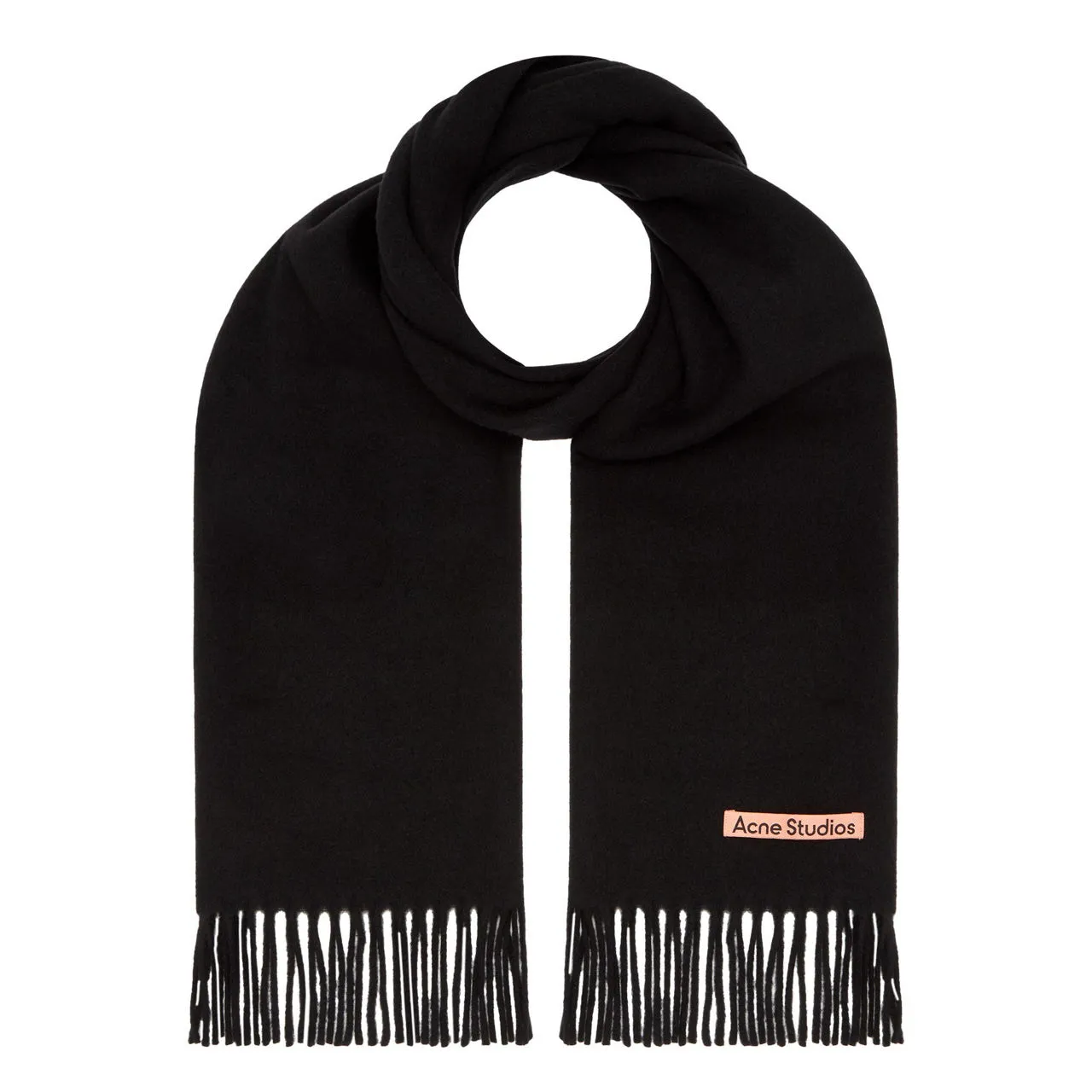 Acne Studios The Sustainable Edit Canada Narrow Wool Scarf - Black