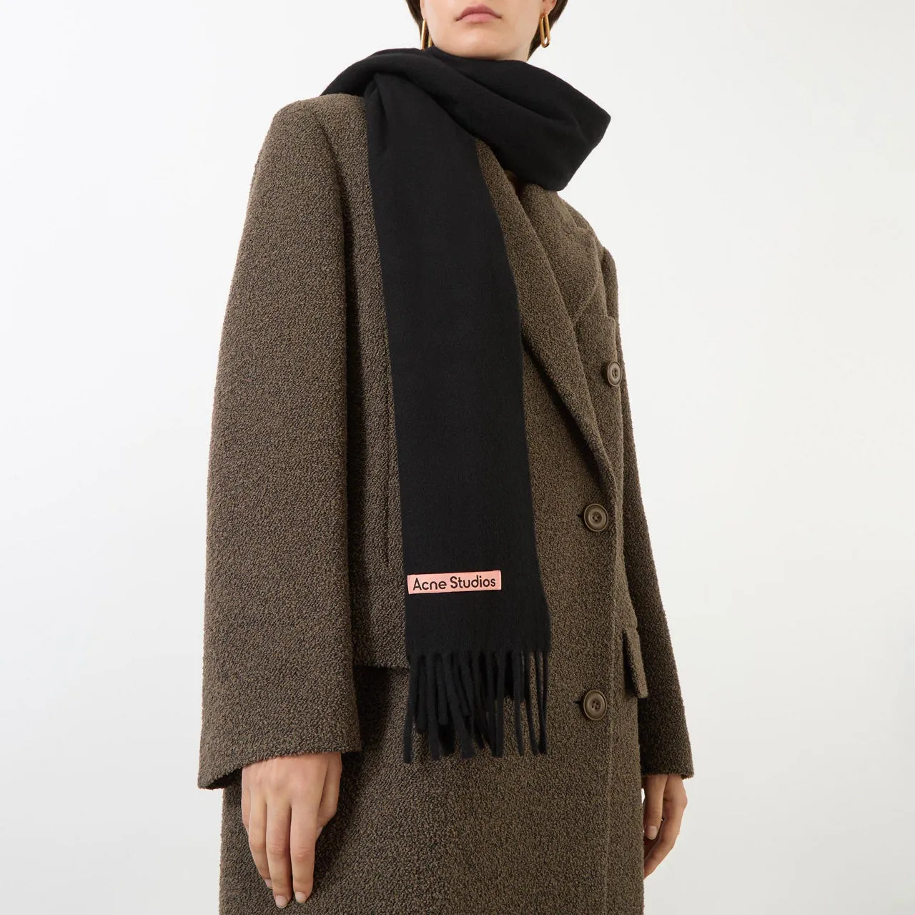 Acne Studios The Sustainable Edit Canada Narrow Wool Scarf - Black