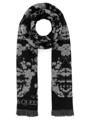 Alexander McQueen Embroidered Wool Scarf