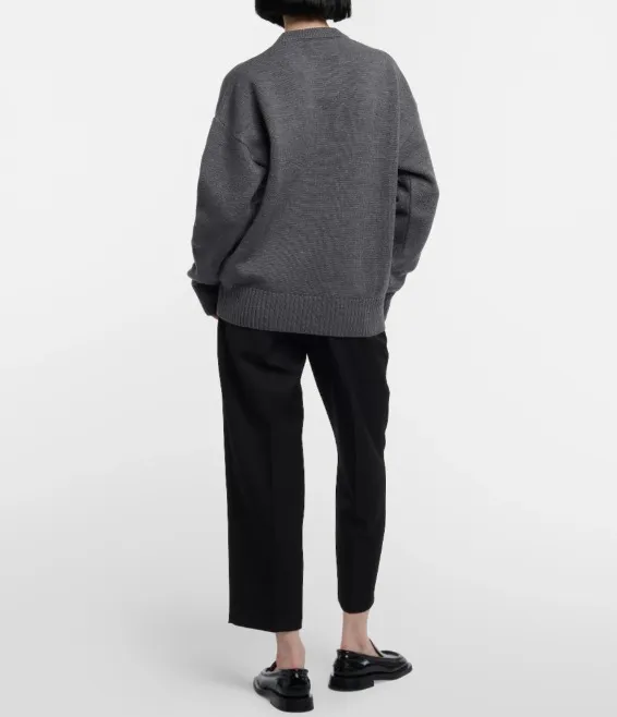 Casual Wool Crew Neck Long Sleeves from AMI PARIS