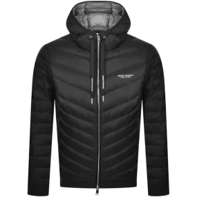 Armani Exchange Black Hooded Down Jacket