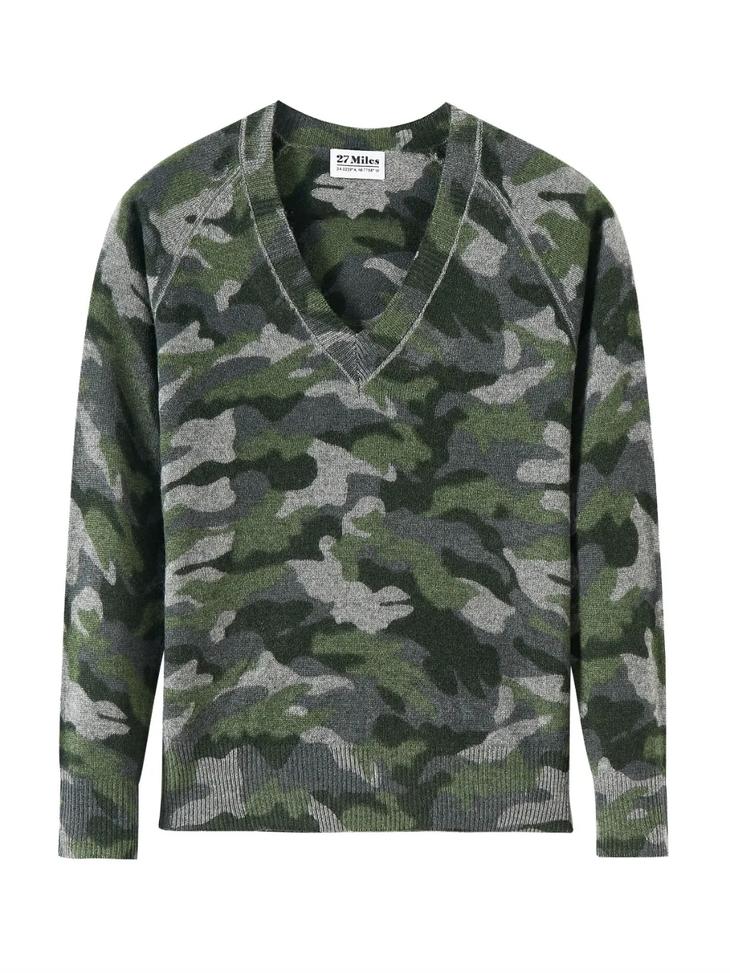 Army Green Cashmere Sweater by PAMMI