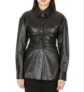 Alexander Wang Ruched Detailed Long-Sleeved Shirt