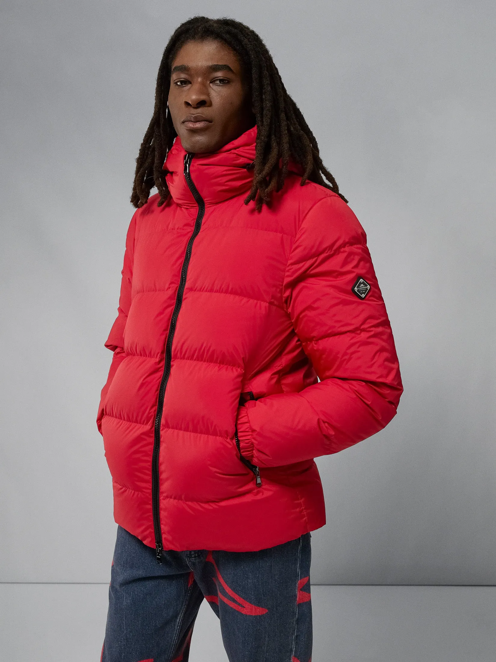 Barrell Down Jacket in Stunning Barbados Cherry Color