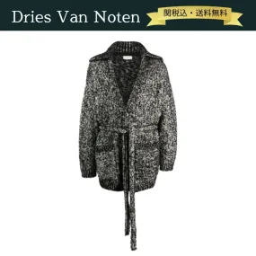 Dries Van Noten Women's Wool Bi-color Long Sleeves Cardigan