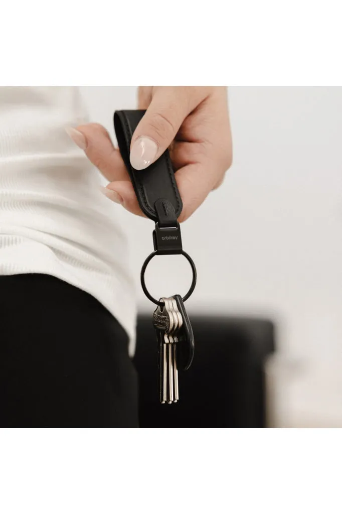 Orbitkey Leather Loop Keychain Black