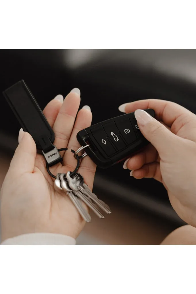 Orbitkey Leather Loop Keychain Black