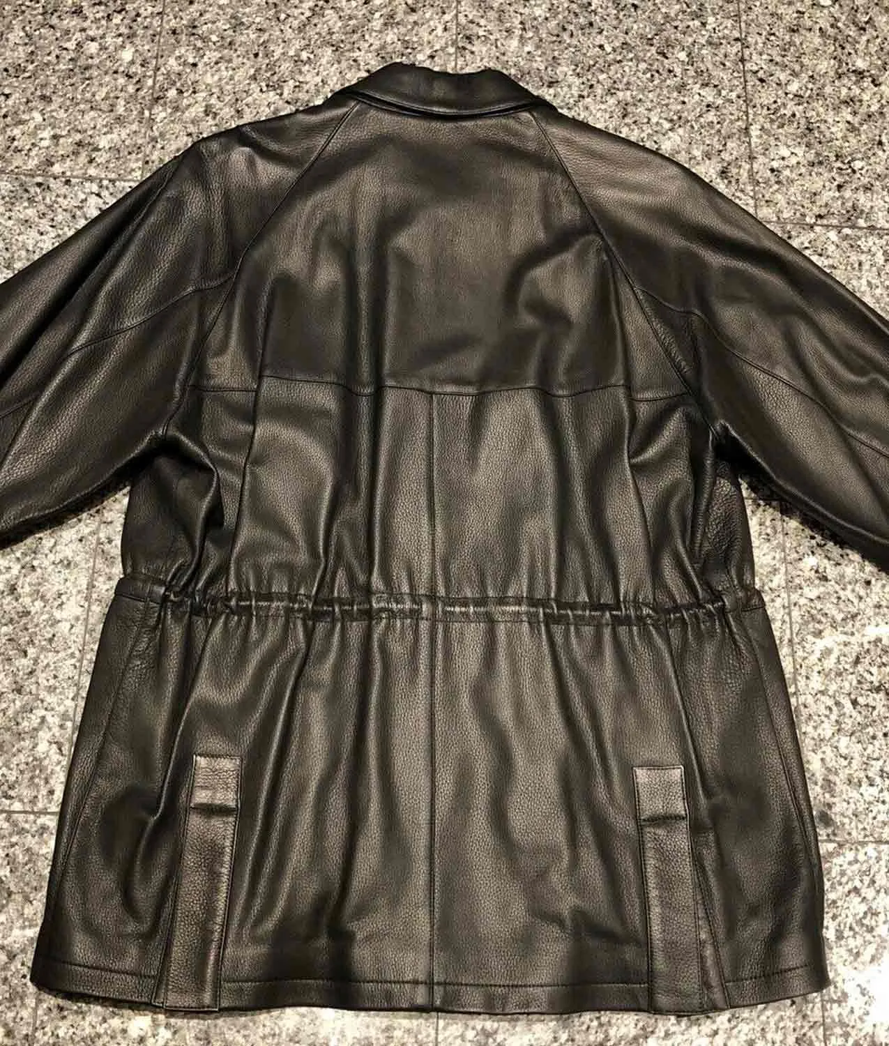 Black Loro Piana Leather Jacket