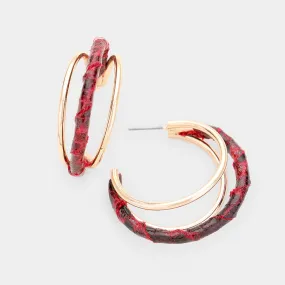 iLLASPARKZ Snake Print Hoop Earrings