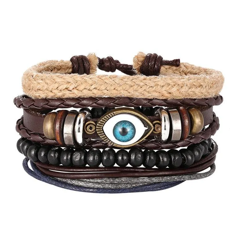 Vintage Stack Bracelet with Boho Rock Style