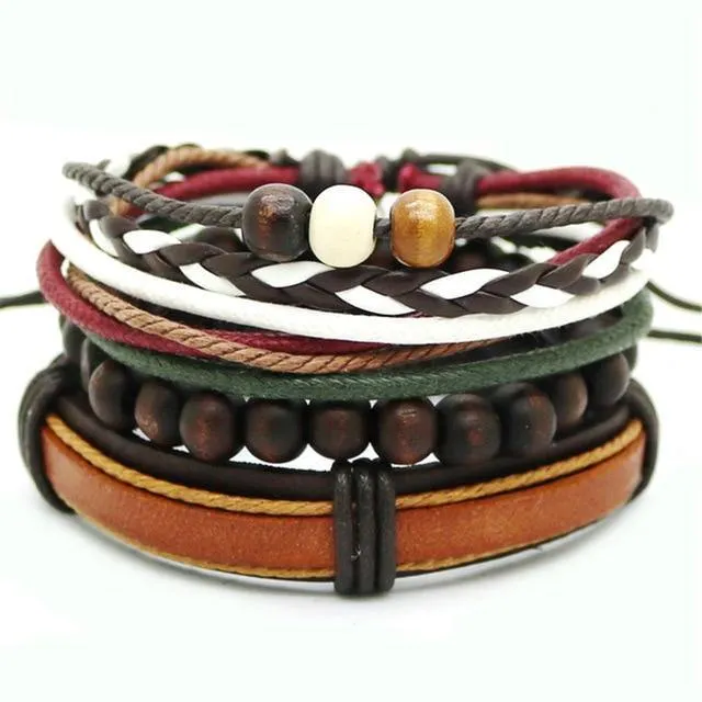 Vintage Stack Bracelet with Boho Rock Style