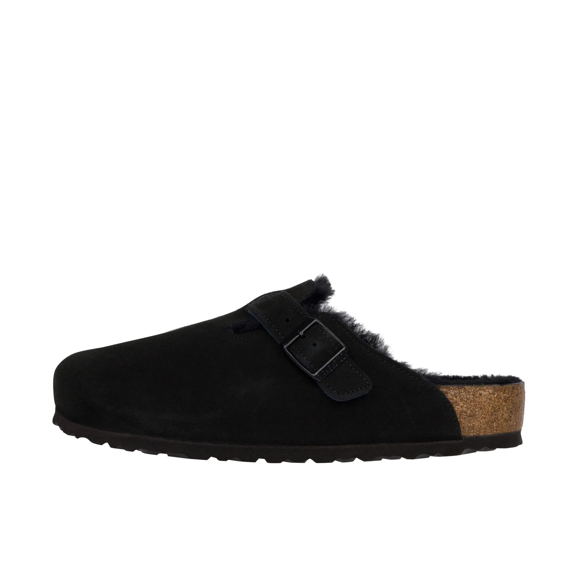 Birkenstock Women's Black Shearling Boston Clogs