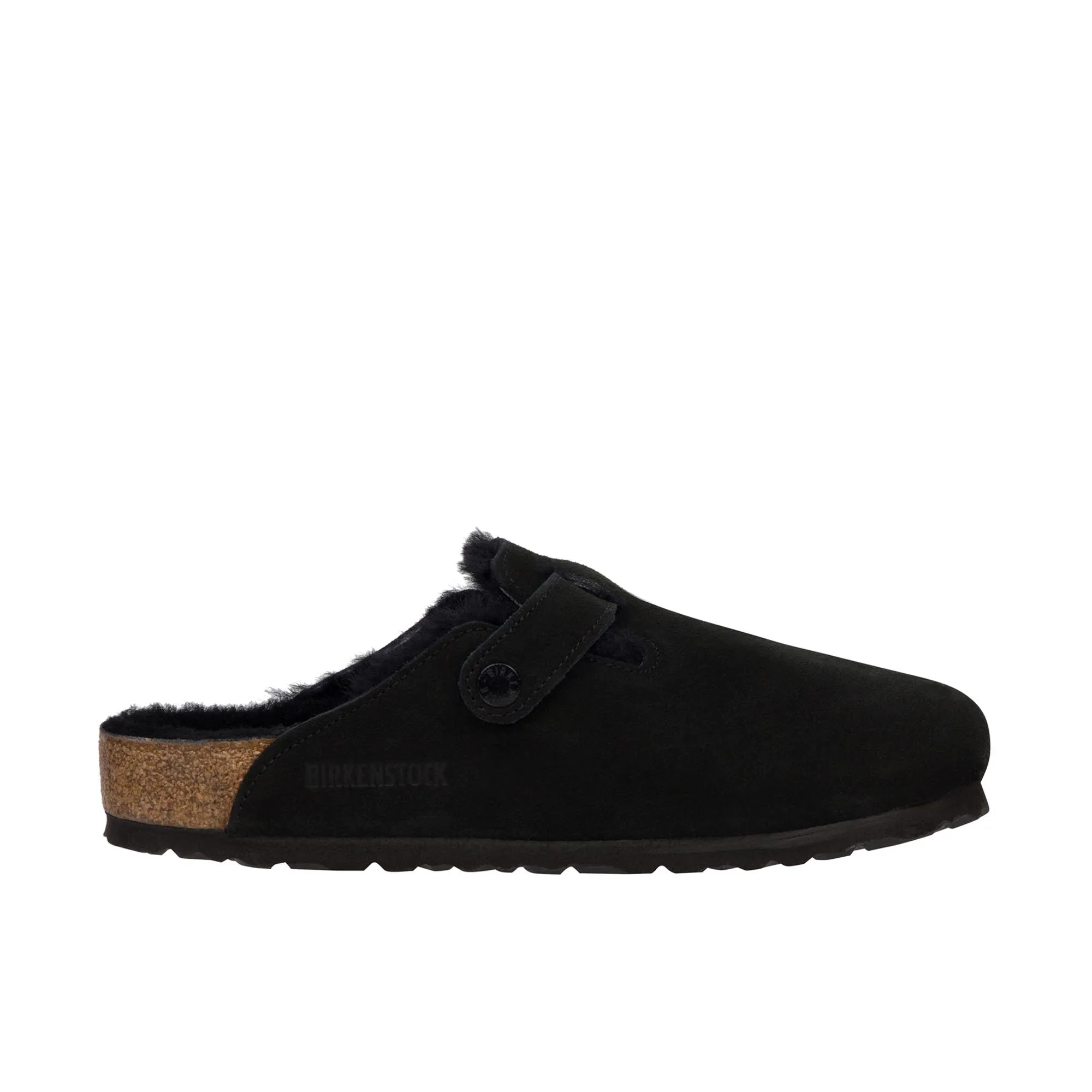 Birkenstock Women's Black Shearling Boston Clogs