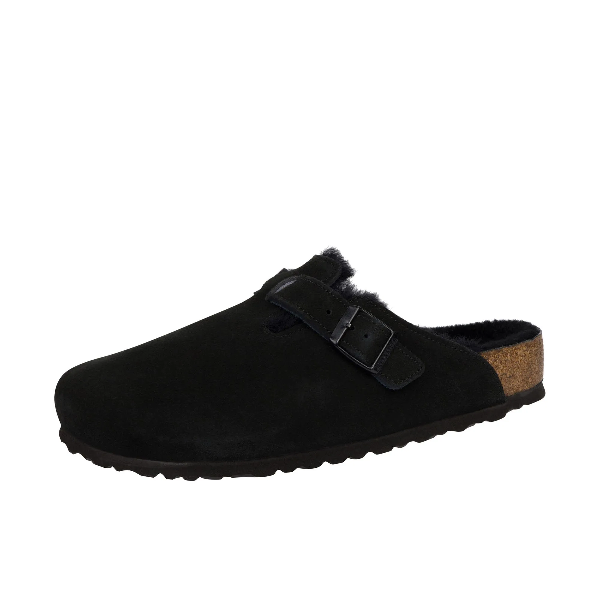 Birkenstock Women's Black Shearling Boston Clogs