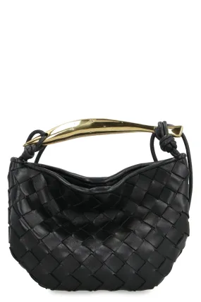 BOTTEGA VENETA Mini Sardine Black Intrecciato Leather Crossbody Bag