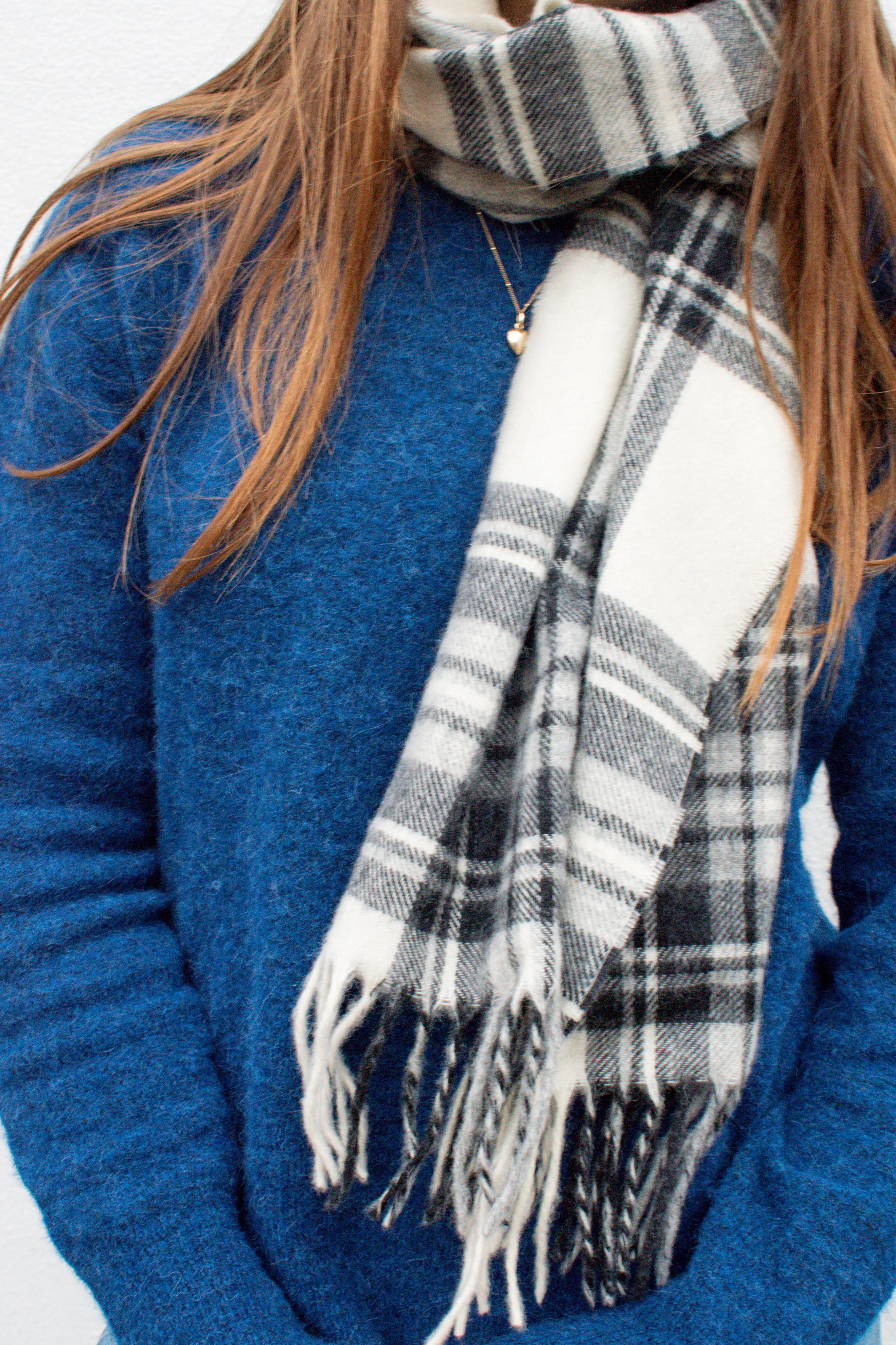 Grey Stewart Wool Scarf by Bronte By Moon