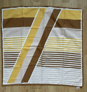 Brown Yellow Stripy Scarf