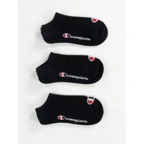 Unisex Black Champion Socks Pack of 3