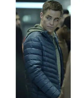 Chris Pine Blue Winter Jacket