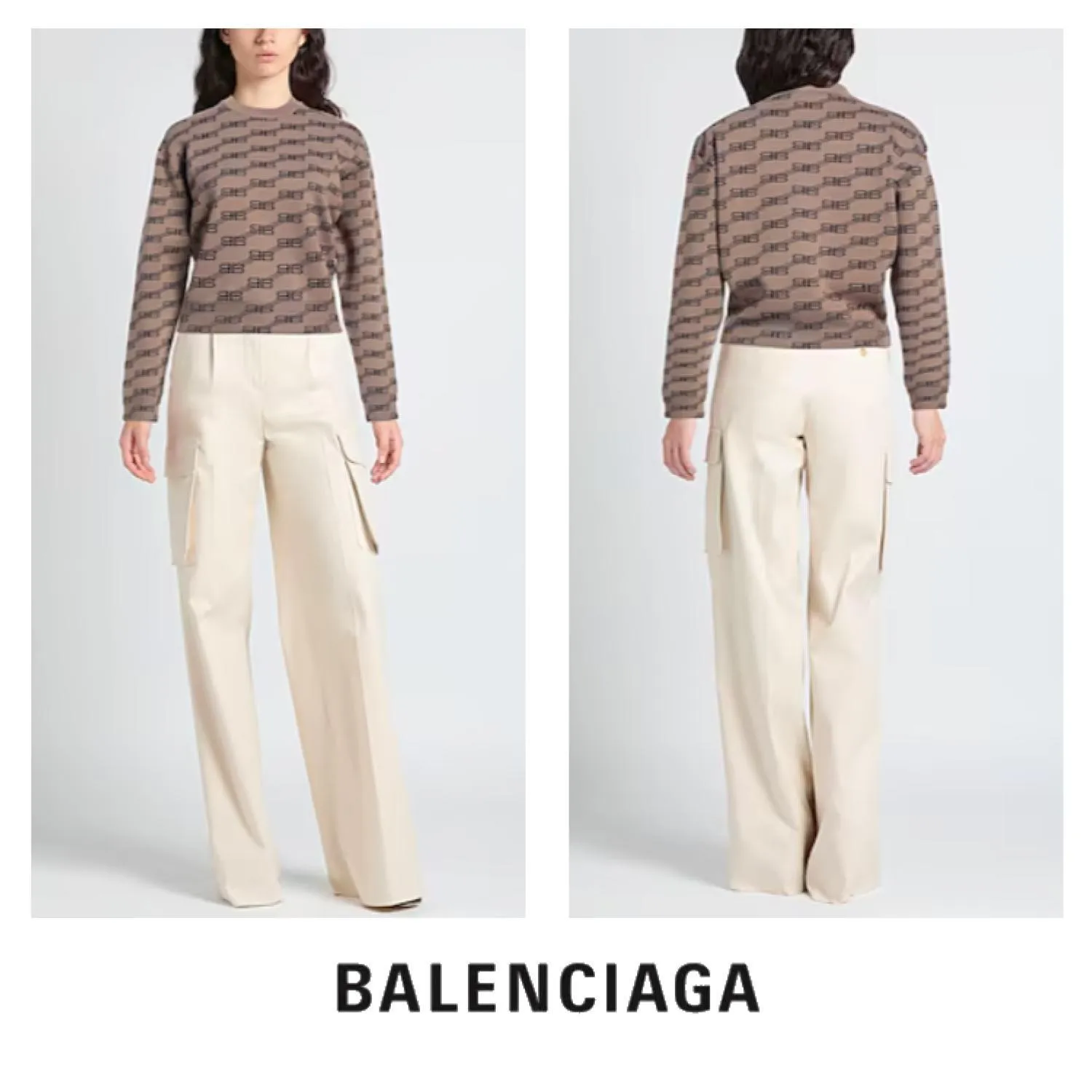 BALENCIAGA  |Crew Neck Wool Nylon Long Sleeves