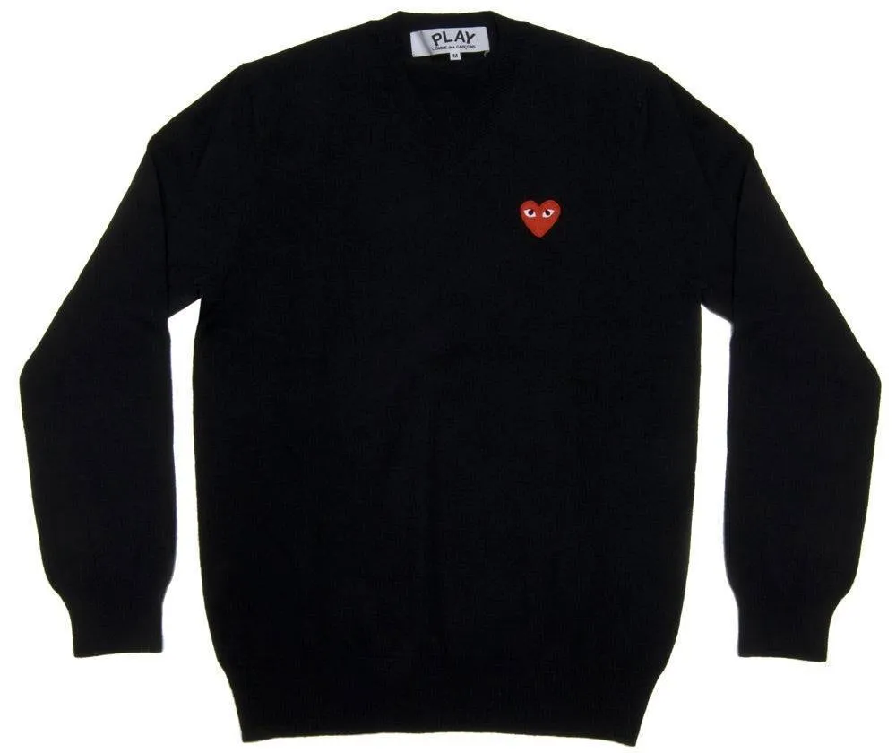 PLAY COMME des GARCONS  |Wool V-Neck Long Sleeves