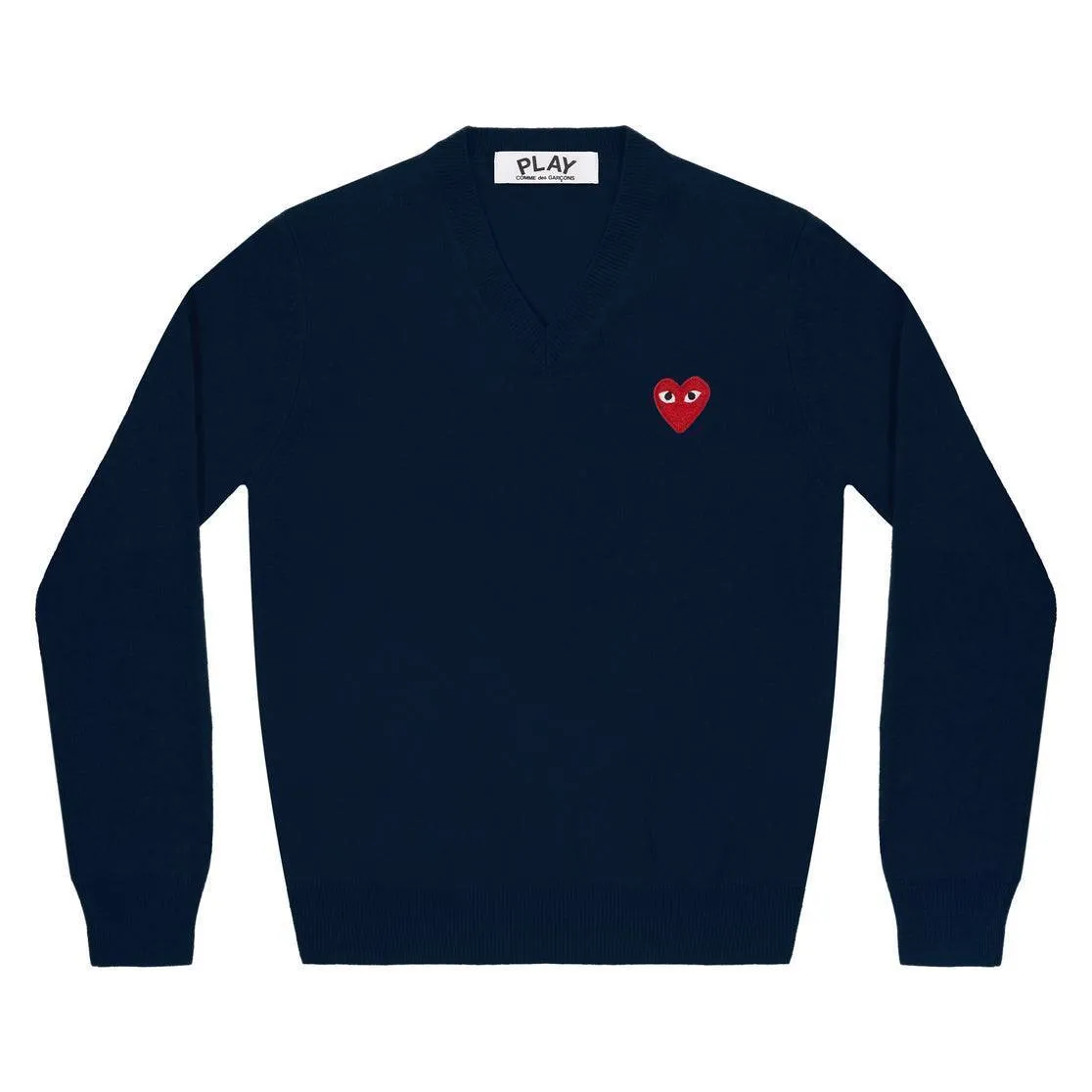 PLAY COMME des GARCONS  |Wool V-Neck Long Sleeves