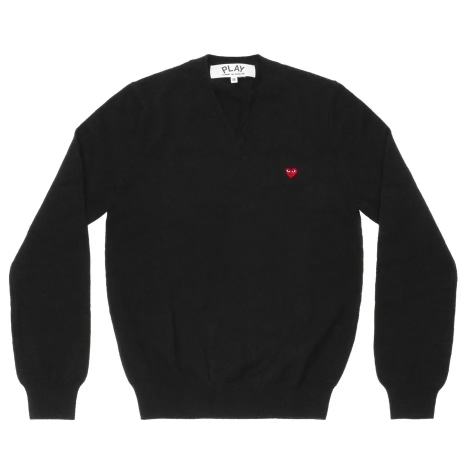 Wool Street Style Long Sleeves Plain Logo V-neck & Crew neck