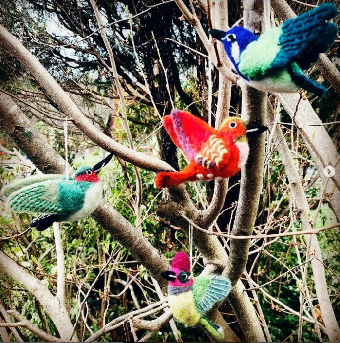 Felt Ornament featuring Costas Hummingbird