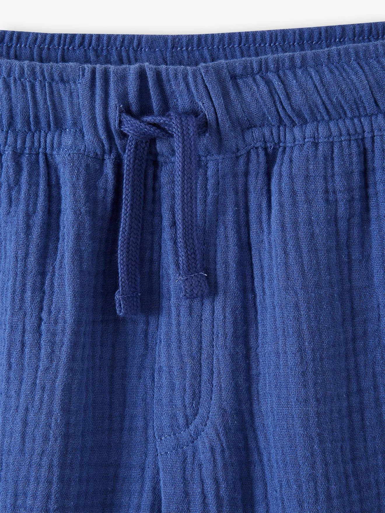 Cotton Gauze Shorts for Boys - green