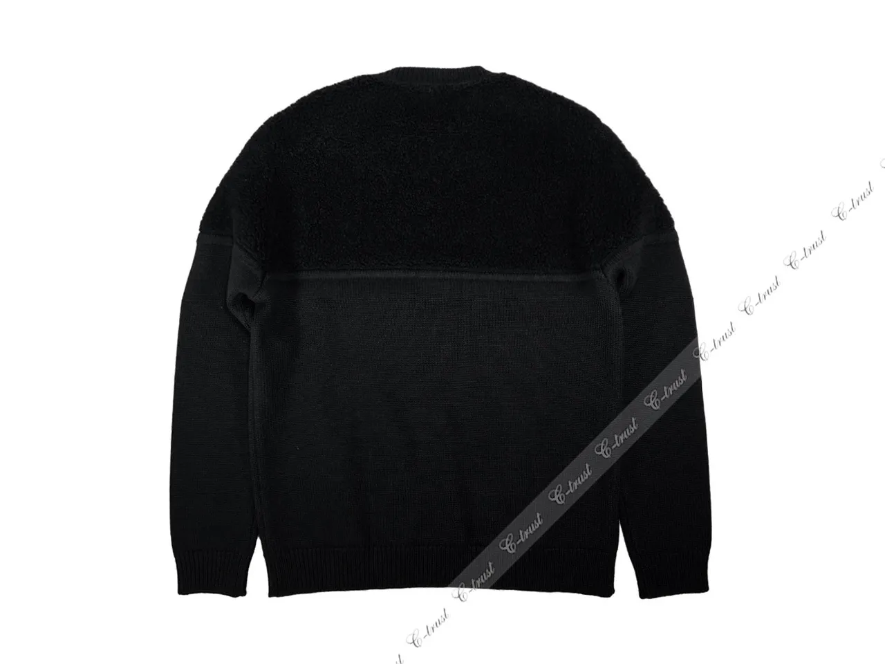 FENDI Women's Crew Neck Wool Long Sleeves Logo Top