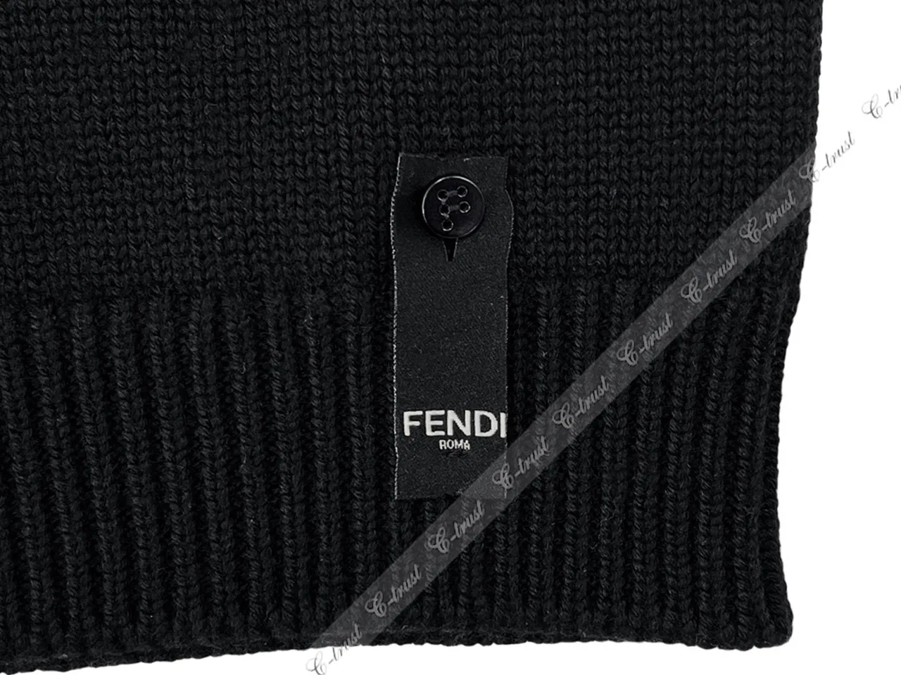 FENDI Women's Crew Neck Wool Long Sleeves Logo Top