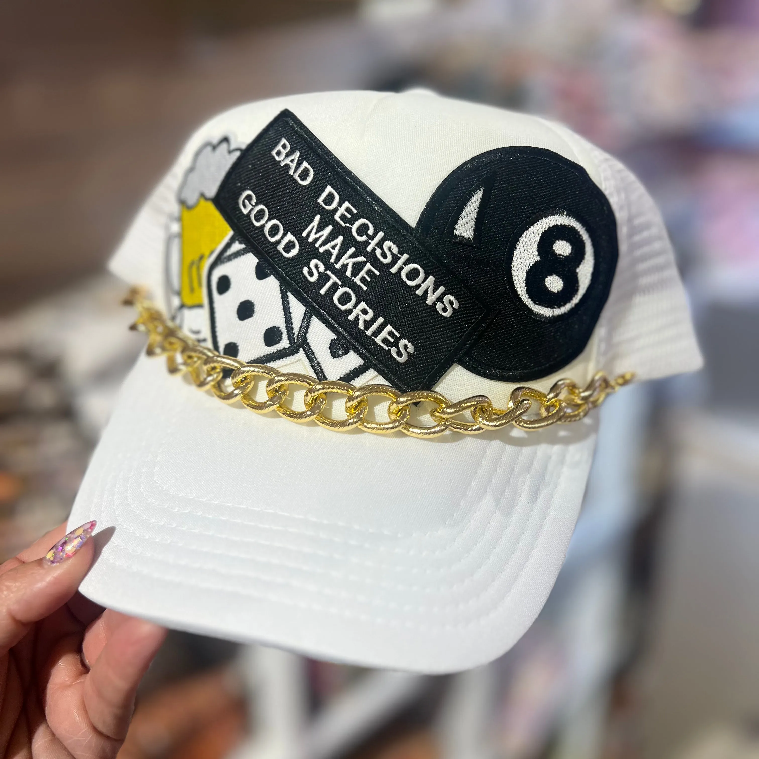 Custom Black & White Cap