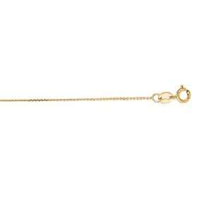 Dainty 10K Gold Diamond Cut Cable Chain - 0.87mm