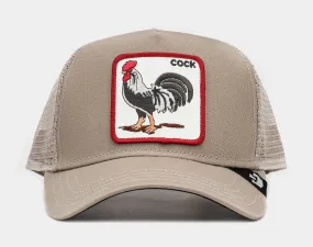 trucker mens hat khaki white