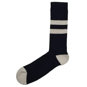 Navy Alpaca Cushion Sole Socks