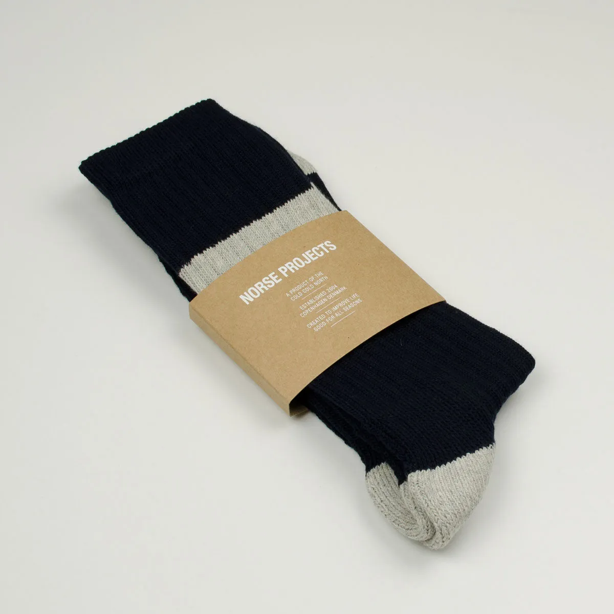 Navy Alpaca Cushion Sole Socks