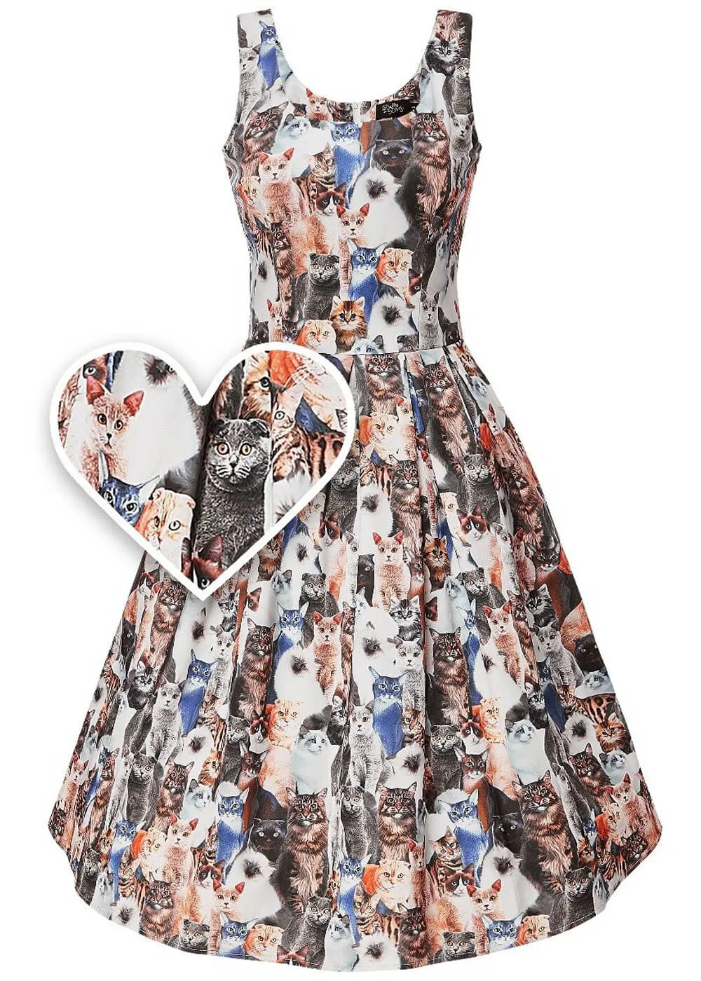 Dolly Dotty Amanda Furry Cat Swing Dress