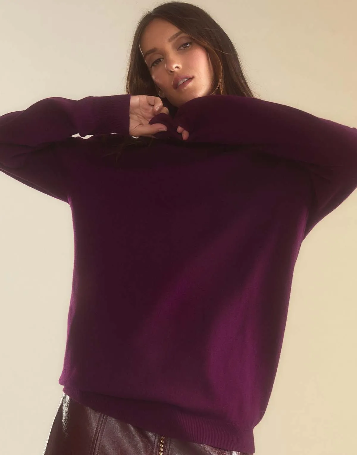 Elea Wool Cashmere Jumper - Burgundy