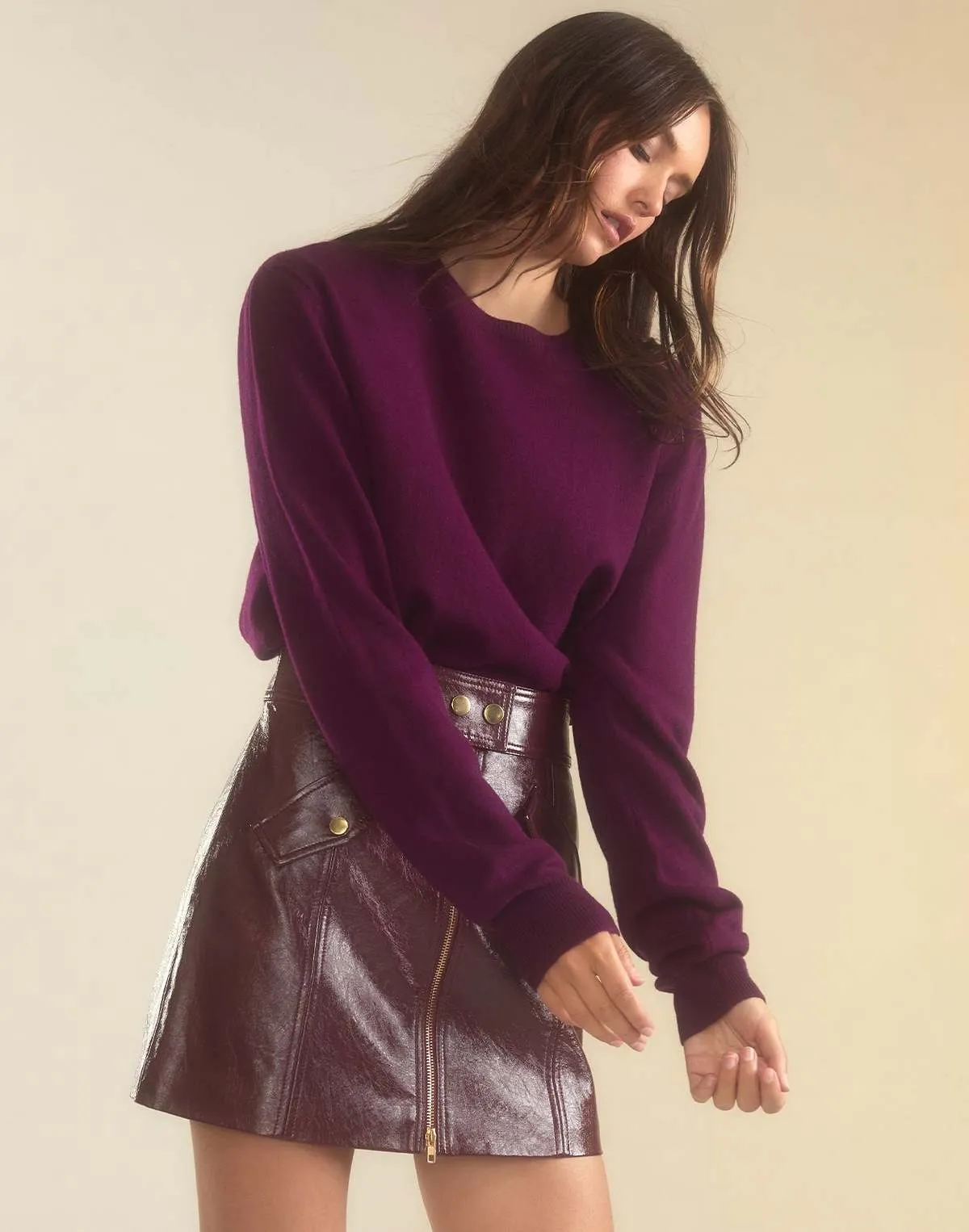 Elea Wool Cashmere Jumper - Burgundy