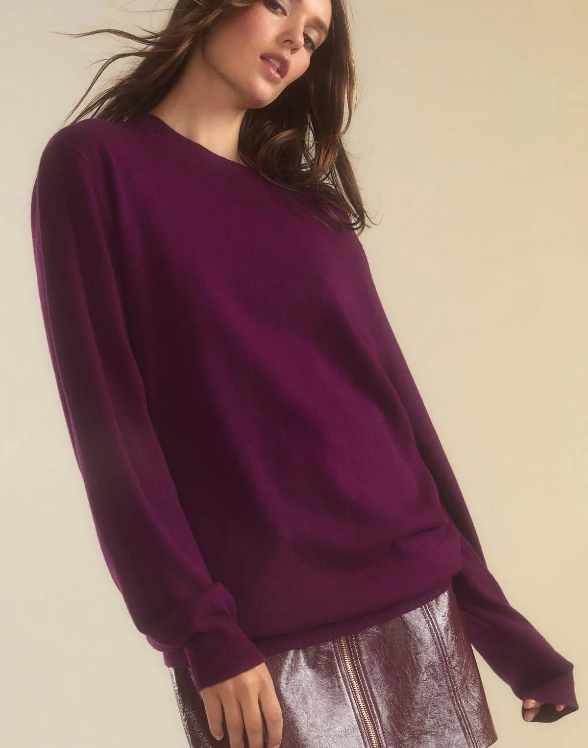 Elea Wool Cashmere Jumper - Burgundy