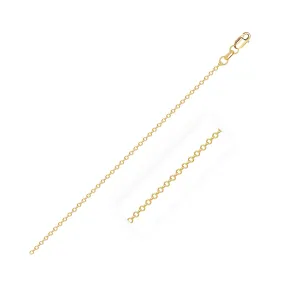 14k Yellow Gold Diamond Cut 0.8mm Cable Link Chain - rx68432-16