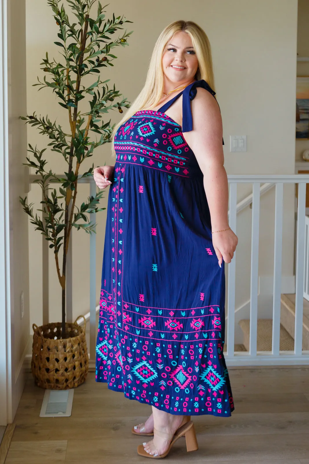 Embroidered Maxi Dress