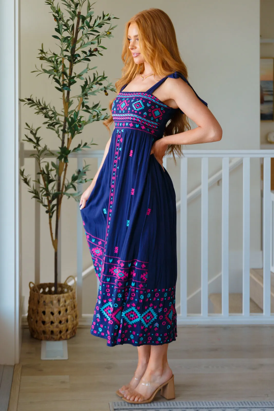 Embroidered Maxi Dress