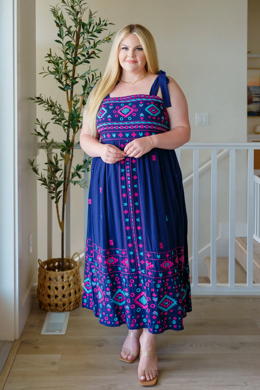 Embroidered Maxi Dress