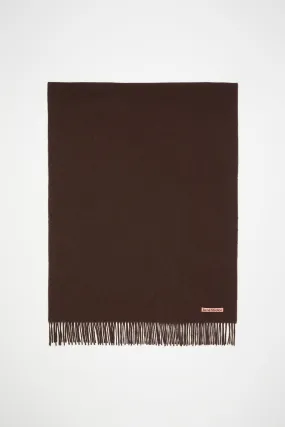 Fringe Wool Scarf - Oversized