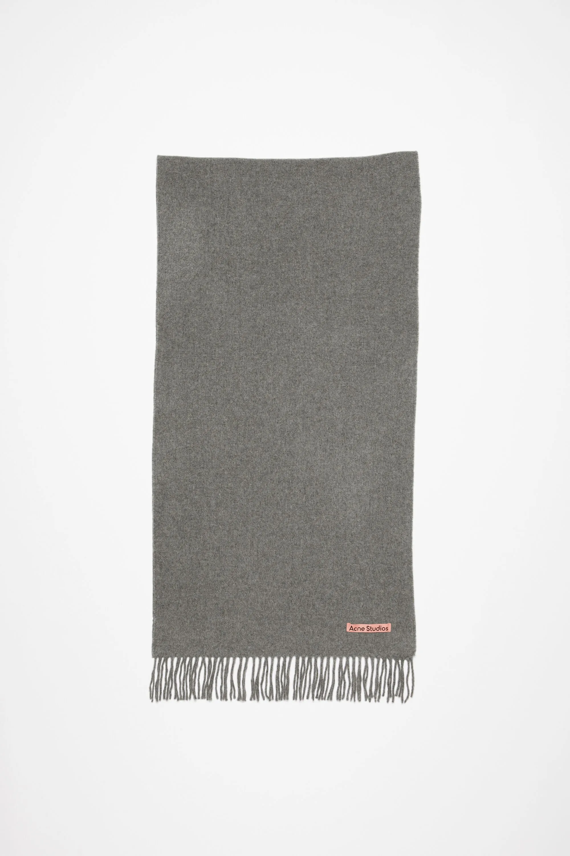 Narrow Fringe Wool Scarf