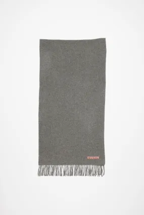 Narrow Fringe Wool Scarf