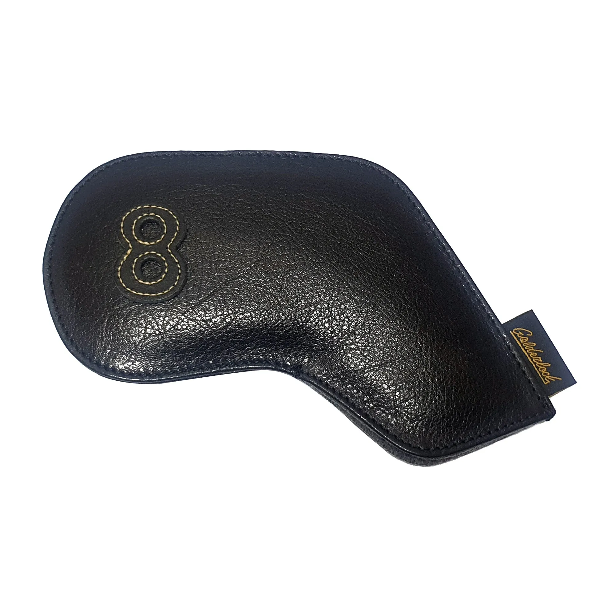 Genuine Leather Goldenlock Black Golf Head Iron Covers